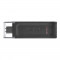 Memorie Kingston 64 Gb USB tip C 3.2 Gen 1 Data Traveler 70, cu capac, neagra