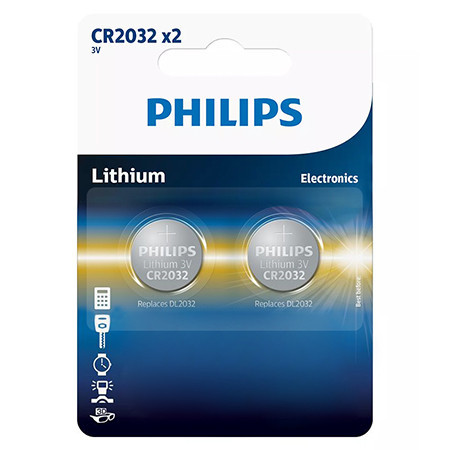 BATERIE LITHIUM CR2032 BLISTER 2 BUC PHILIPS