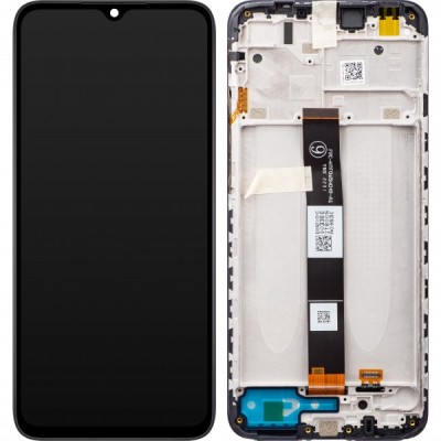 Display cu Touchscreen Xiaomi Redmi 9C NFC / 9C / 9A, cu Rama, Negru, Service Pack 5600070C3L00 foto