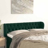 vidaXL Tăblie de pat cu aripioare verde &icirc;nchis 163x23x78/88 cm catifea 3117537