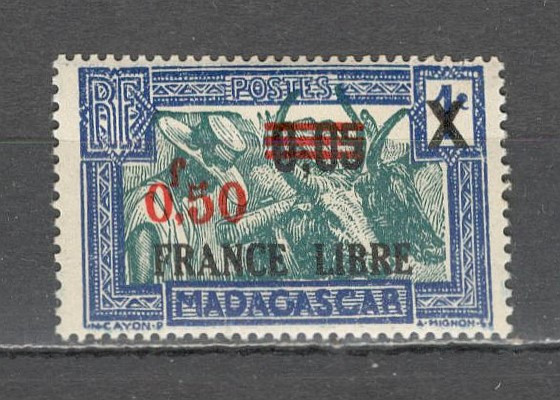 Madagascar.1943 Marci postale-supr. SM.132