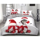 Cumpara ieftin Lenjerie de Pat Bumbac Finet de Craciun, 1 Persoana - PUC224