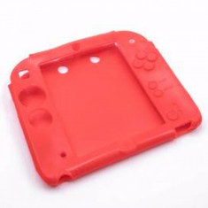 Husa carcasa din silicon rosu pentru Nintendo 2DS foto
