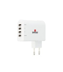 Stecher Skross EU cu 4 porturi USB alb 3x 1A 1x 2.4A foto