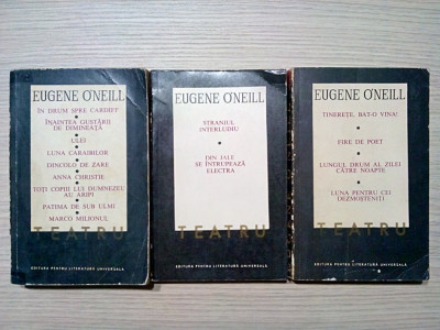 EUGEN O`NEILL - TEATRU - 3 Vol. - Literatura Universala, 1968, 519+361+451 p. foto