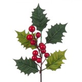 Ramură Decorativă, Model V&acirc;sc, Lungime 28cm, Fructe Roșii, Oem