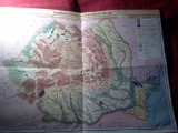 Rev. - Harta Romania - Unitatile de Relief si verso : Date fizico-geografice ,recensamantul 2002 , judete ,autor G.Pascu in memoriam acad.V.Tufescu