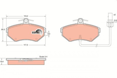 TRW GDB1366 COTEC set placute frana,frana disc foto