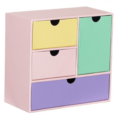 Cutie Organizatoare Birou, Model Sertare, H&amp;acirc;rtie, Dimensiuni 18x9x16.8cm, Multicolor foto
