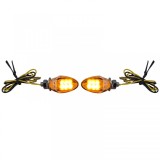 Semnale de directie LED mini pentru motocicleta, stil personalizat Drop, indicatoare mini cromate cu E-Mark Performance AutoTuning