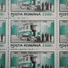 RO234-Romania 1995-Lp 1379-UZUALE-Mijloace de transport-Sase coli a 50 timbre