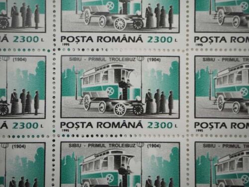 RO234-Romania 1995-Lp 1379-UZUALE-Mijloace de transport-Sase coli a 50 timbre