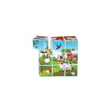 Jucarie Puzzle din cuburi, model Animalute, 9 piese, 21x21 cm, ATU-086188, 3D, Oem