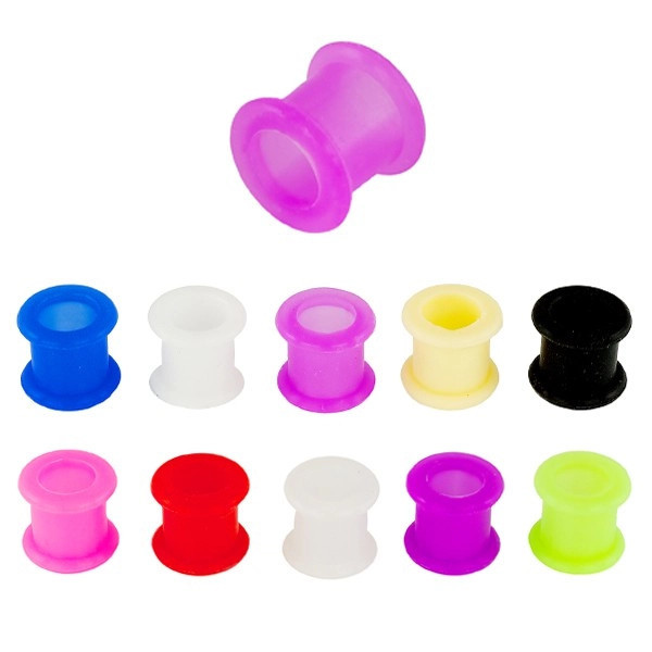 Tunel flexibil &ndash; disponibil &icirc;n diverse culori - Diametru piercing: 9 mm, Culoare: Roz