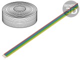 Cablu bandă Cu 4x0,14mm2 PVC 50m