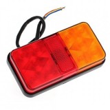 Lampa Stop LED Multifunctionala 12V, 3 Functii (Pozitie, Frana, Semnalizare), 14.5x7.5cm, Universala Tractoare Camioane