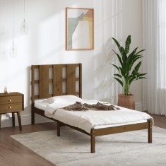 vidaXL Cadru de pat, maro miere, 100x200 cm, lemn masiv de pin 3105593