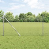VidaXL &Icirc;ngrădire Euro cu 7 st&acirc;lpi cu spini 1.2x10 m Oțel galvanizat