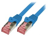 Patch cord S/FTP Cat6 Cu LSZH Albastru 0,5m, Logilink