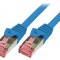 Patch cord S/FTP Cat6 Cu LSZH Albastru 0,5m