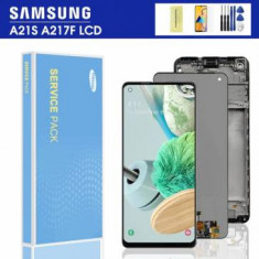 Display cu touchscreen Samsung Galaxy A21s Service Pack Original Negru foto