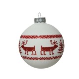 Glob de Craciun - Bauble Glass Matt Reindeer | Kaemingk