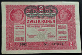 Cumpara ieftin Bancnota istorica 2 COROANE - AUSTRO-UNGARIA (AUSTRIA), anul 1917 * cod 405