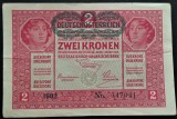 Cumpara ieftin Bancnota istorica 2 COROANE - AUSTRO-UNGARIA (AUSTRIA), anul 1917 * cod 405