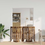 vidaXL Țarc pliabil pentru animale de companie 4 pcs Stejar Afumat 8005982