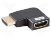 Adaptor HDMI 2.1 LANBERG 90&deg; argintiu, aurit, aluminiu, compatibil 8K HDR UHD