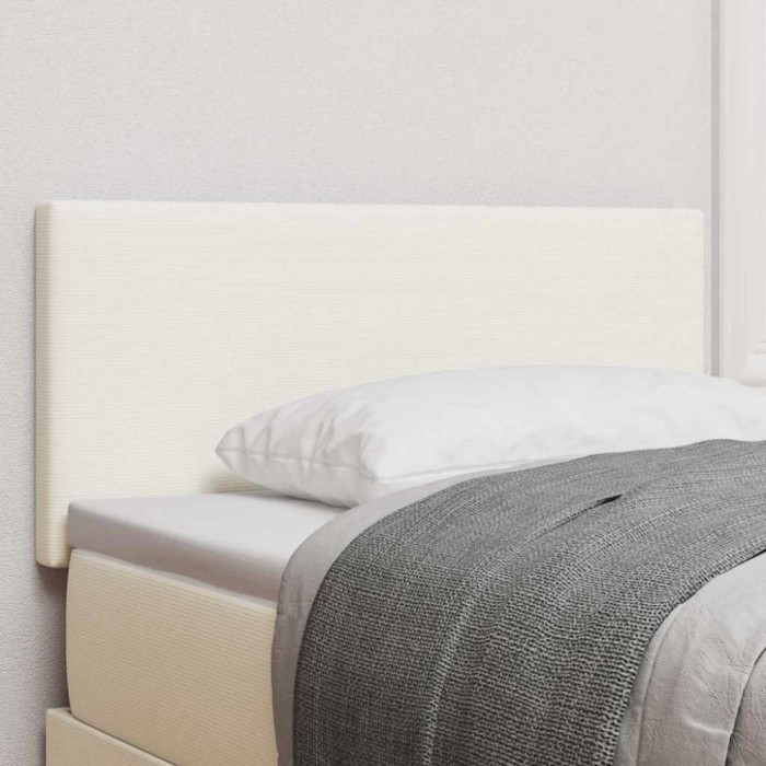 vidaXL Tăblie de pat design simplu, crem, 80 cm, velur