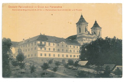 1095 - MARIA RADNA, Arad, Church, Romania - old postcard - used - 1909 foto