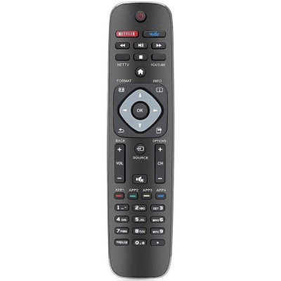 Telecomanda pentru Philips PHI-958, x-remote, Netflix, vudu, Negru foto