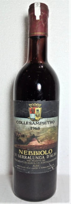 94 - VIN ROSU NEBBIOLO DI SERRALUNGA, recoltare 1968 cl 72 gr 12 foto