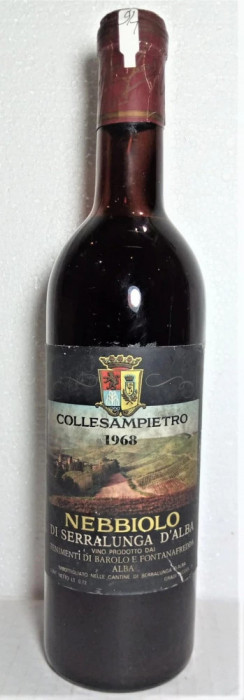 94 - VIN ROSU NEBBIOLO DI SERRALUNGA, recoltare 1968 cl 72 gr 12