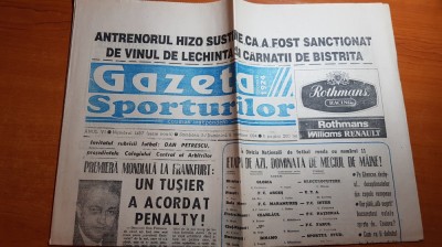 gazeta sporturilor 6 noiembrie 1994-meciul de tenis demonstrativ borg-nastase foto