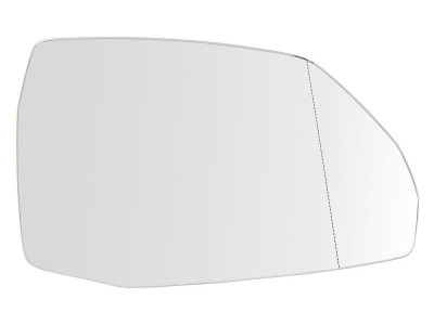 Geam oglinda exterioara cu suport fixare Audi Q5 (Fy), 09.2016-; Q7 (4m), 06.2015-, Dreapta, incalzita; geam asferic; cromat foto