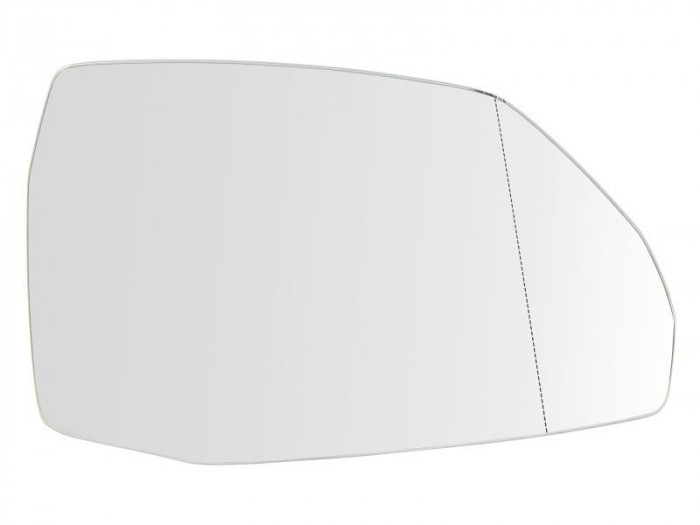 Geam oglinda exterioara cu suport fixare Audi Q5 (Fy), 09.2016-; Q7 (4m), 06.2015-, Dreapta, incalzita; geam asferic; cromat