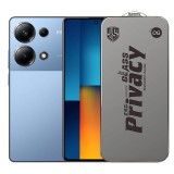 Folie de Protectie pentru Xiaomi Poco M6 Pro, TEO, Sticla Securizata ESD Antistatica, Super-X Privacy OG, Margini Negre, 0.30 mm, Transparent Inchis