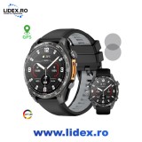 Ceas Smartwatch Zenark Watch S PRO, Ecran Amoled Ultra HD 4K, Baterie 530 mAh, Rezistent la socuri extreme, Subacvatic 3 ATM, Busola, Altimetru, Barom