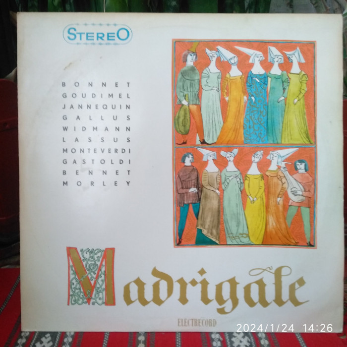 -Y- CORUL MADRIGAL - MADRIGALE ( STARE EX+++/NM ) DISC VINIL