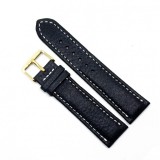 Cumpara ieftin Curea Ceas &bdquo;Fleurus Paris&rdquo; &ndash; Piele Veritabilă de Vițel, Negru Clasic (18mm -