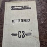 Notita tehnica a combinei de cereale C3