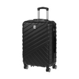 Troler ABS Negru 60L, 42x24x61cm, 4 Roti Rotative, Valiza Voiaj Durabila, Cifru