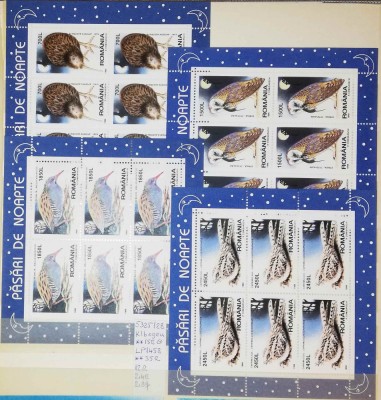 1998 Pasari de noapte minicoli LP 1458a MNH foto