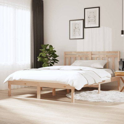 Cadru pat, 140x190 cm, lemn masiv de pin GartenMobel Dekor foto