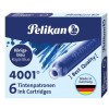 Set Cartuse Cerneala Pelikan 4001 TP 6 Albastru , 6 Bucati pentru Stilouri de Calitate