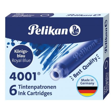 Set Cartuse Cerneala Pelikan 4001 TP 6 Albastru , 6 Bucati pentru Stilouri de Calitate