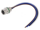 Conector M8 Mamă 4 PIN Drept pentru Panou 3A