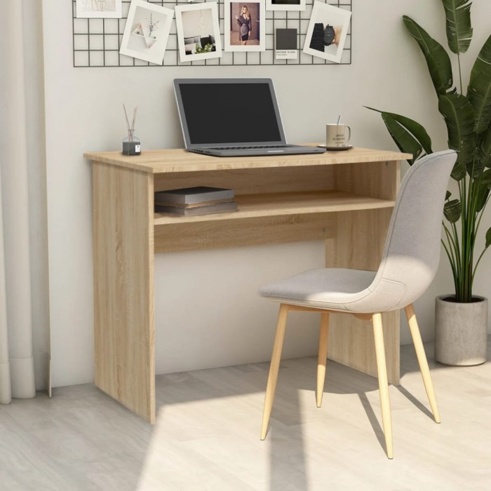 vidaXL Birou, stejar Sonoma, 90 x 50 x 74 cm, lemn prelucrat 801173